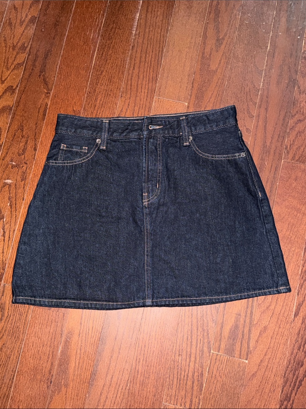 Old Navy Dark Navy Denim A-Line high rise Skirt